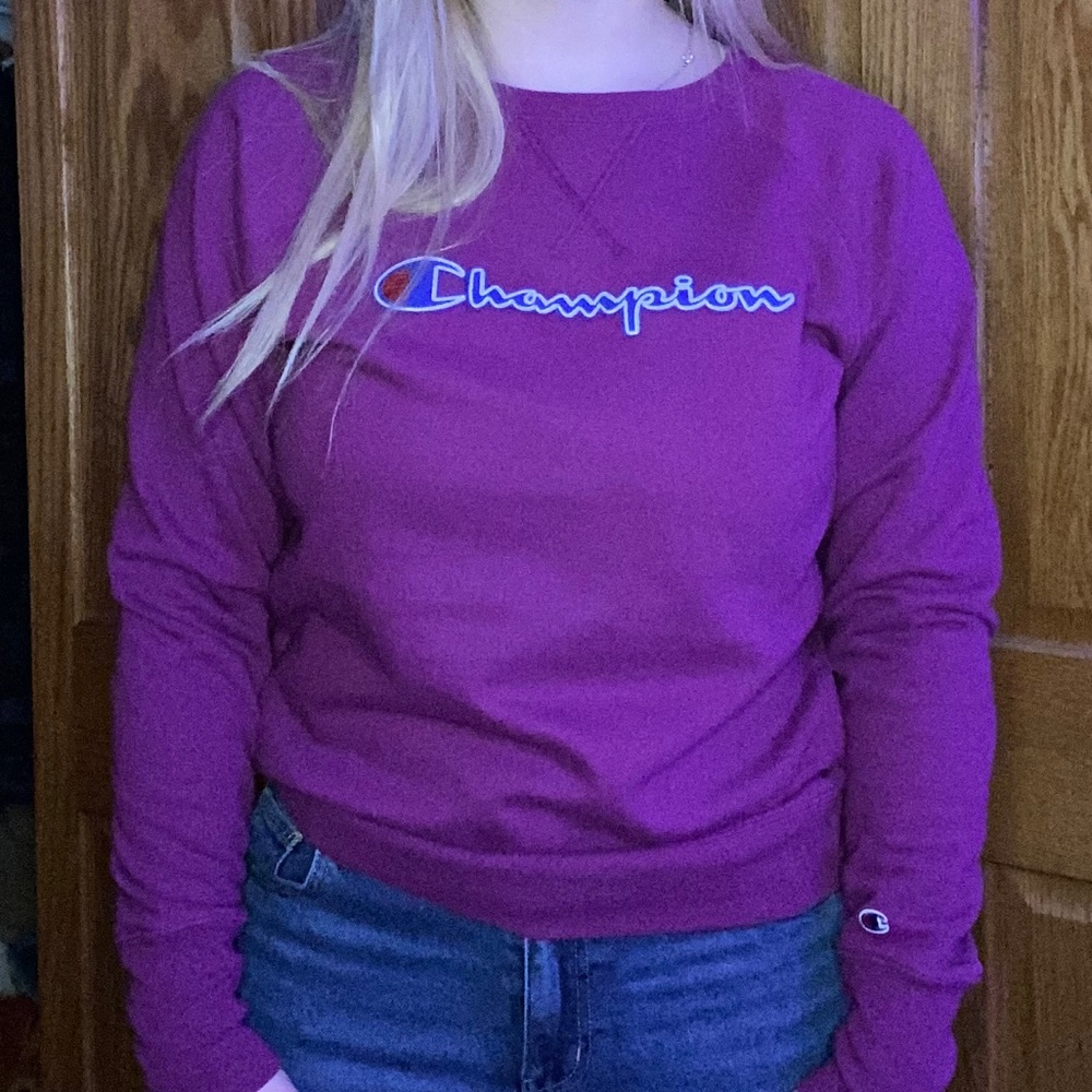 Purple champion hoodie